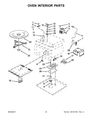 06 - OVEN INTERIOR PARTS Diagram and Parts List for IMBS104GSS00  Whirlpool Microwave