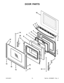 DOOR PARTS Diagram and Parts List for WFG520S0AW1  Whirlpool Range
