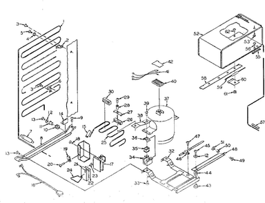 Unit Parts Diagram and Parts List for 106N12CL-1  Kenmore Refrigerator