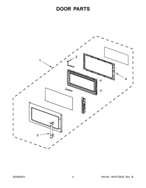 03 - DOOR PARTS Diagram and Parts List for YMMV1174DS0  Whirlpool Microwave