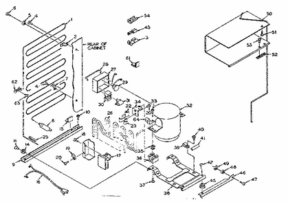Part Location Diagram of 510416 Whirlpool Refrigerator evaporator