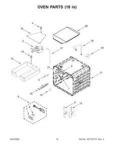 Oven Parts (18 In) Diagram and Parts List for KFGC558JSS07  KitchenAid Range