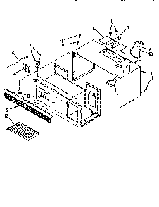 Cabinet Diagram and Parts List for MH7110XBQ8  Whirlpool Microwave