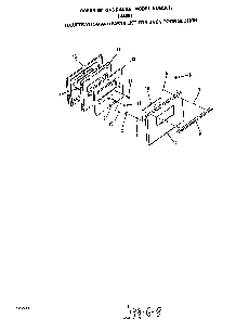Oven Door Diagram and Parts List for F4458W1  Roper Range