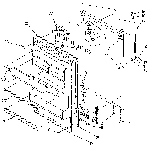 Refrigerator Door Diagram and Parts List for ET18GKXSN10  Whirlpool Refrigerator