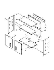 28" Wall Gearbox Parts Diagram and Parts List for GAWG28KVEW00  Whirlpool Cabinet