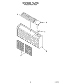 CABINET PARTS Diagram and Parts List for ATE09  Whirlpool Air Conditioner