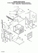 UPPER OVEN PARTS Diagram and Parts List for GBD307PRS03  Whirlpool Wall Oven