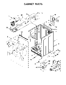 Cabinet parts Diagram and Parts List for 110C68132413  Kenmore Dryer