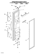 FREEZER DOOR Diagram and Parts List for GD2NHGXKQ02  Whirlpool Refrigerator
