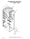 REFRIGERATOR LINER PARTS Diagram and Parts List for 6WSC20C6YB00  Whirlpool Refrigerator