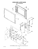 DOOR AND LATCH Diagram and Parts List for RM988PXSW0  Whirlpool Microwave Oven Combo