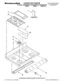 COOKTOP PARTS Diagram and Parts List for KGRS505XBL03  KitchenAid Range