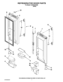 REFRIGERATOR DOOR PARTS Diagram and Parts List for GX5FHTXVQ06  Whirlpool Refrigerator