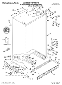 CABINET PARTS Diagram and Parts List for KSSS36FMX00  KitchenAid Refrigerator