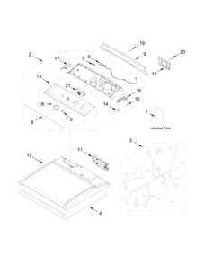 Part Location Diagram of W10796436 Whirlpool CONSOLE