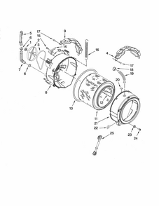 Tub & Basket Diagram and Parts List for 11047892700  Kenmore Washer