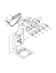 Controls And Water Inlet Parts Diagram and Parts List for WTW4810BQ0  Whirlpool Washer