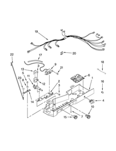 Control Box Parts Diagram and Parts List for WRS322FDAB02  Whirlpool Refrigerator