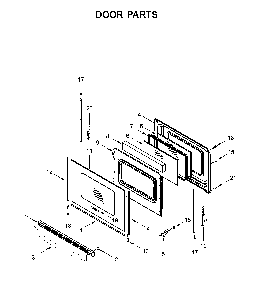 Door parts Diagram and Parts List for YWFC315S0JS0  Whirlpool Range