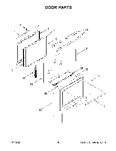 Door Parts Diagram and Parts List for KFGG500ESS6  KitchenAid Range