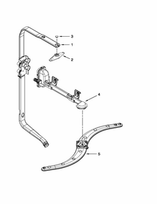 Upper Wash And Rinse Parts Diagram and Parts List for 66513292K112  Kenmore Dishwasher