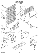 UNIT PARTS Diagram and Parts List for IT8WSKXRW01  Whirlpool Refrigerator