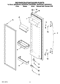 REFRIGERATOR DOOR PARTS Diagram and Parts List for ED2FHEXSL02  Whirlpool Refrigerator