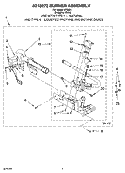 8318272 BURNER ASSEMBLY Diagram and Parts List for IJ72001  Inglis Dryer
