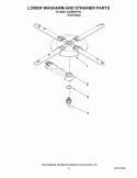 LOWER WASHARM AND STRAINER PARTS Diagram and Parts List for KUDS50FVPA3  KitchenAid Dishwasher