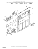 INNER DOOR PARTS Diagram and Parts List for WDT710PAYB3  Whirlpool Dishwasher