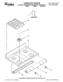 COOKTOP PARTS Diagram and Parts List for GGG388LXS03  Whirlpool Range