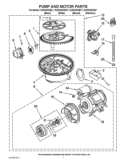 PUMP AND MOTOR PARTS Diagram and Parts List for KUDS30IXBL7  KitchenAid Dishwasher