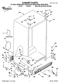 CABINET PARTS Diagram and Parts List for GS5NHAXSY00  Whirlpool Refrigerator