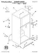 CABINET, LITERATURE Diagram and Parts List for KTRP21KLBT01  KitchenAid Refrigerator
