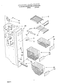 FREEZER LINER Diagram and Parts List for 4KSRS27QFW02  KitchenAid Refrigerator