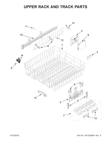 Part Location Diagram of W10838949 Whirlpool ADJUSTER