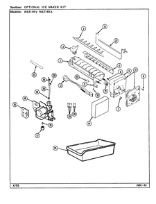 06 - Optional Ice Maker Kit Diagram and Parts List for RB214RA  Whirlpool Refrigerator