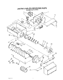 MOTOR AND ICE CONTAINER Diagram and Parts List for JWARG481PW01  Whirlpool Refrigerator