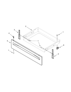Drawer Parts Diagram and Parts List for WFC150M0EB0  Whirlpool Range
