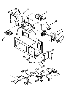 Interior Diagram and Parts List for MH7110XBQ8  Whirlpool Microwave