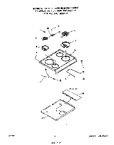 Main Top Diagram and Parts List for 2765*0A  Roper Range