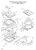 REFRIGERATOR SHELF Diagram and Parts List for KSCS22QFAL00  KitchenAid Refrigerator