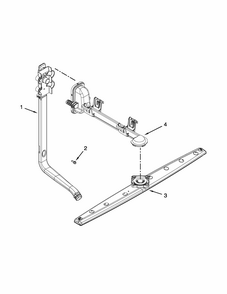 Upper Wash And Rinse Parts Diagram and Parts List for IUD7070DS2  Whirlpool Dishwasher