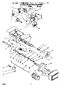 Motor And Ice Container Diagram and Parts List for 4YED22PQFW00  Whirlpool Refrigerator
