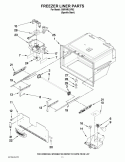 FREEZER LINER PARTS Diagram and Parts List for GI6FARXXF02  Whirlpool Refrigerator