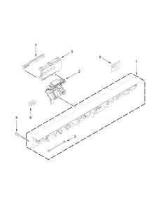 Control Panel And Latch Parts Diagram and Parts List for KDTM404ESS1  KitchenAid Dishwasher