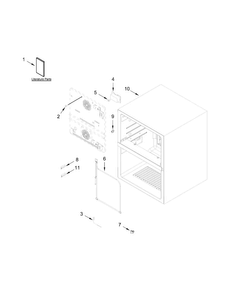 Cabinet Parts Diagram and Parts List for KUDF204ESB00  KitchenAid Refrigerator