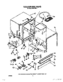 TUB ASSEMBLY Diagram and Parts List for DU8016XX1  Whirlpool Dishwasher