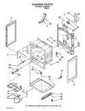 CHASSIS PARTS Diagram and Parts List for IES350XW1  Inglis Range